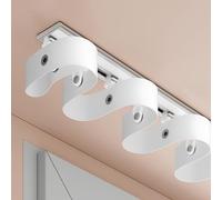 IRUGS Riel De Cortina De Techo Ondas De Aluminio Barra De Cortinas Ultrafino con Juego De Cinta para Oficina, Sala De Estar, Dormitorio(Champán,580cm/19.0ft)