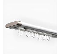 IRUGS Riel De Cortina Ultrafino De Aluminio, Set De Cortina para Riel para Oficina Y Hogar, Pista Silenciosa Vía Recta, para Montaje En Techo, Fácil De Instalar(Blanca,45cm/1.48ft)