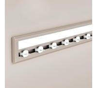 IRUGS Riel De Cortina Ultrafino, Rieles De Techo para Divisor De Ambientes, Curvas De 90°, Guía Cortina Curva con Rodillos Silenciosos(B-Wall Mount,115cm/3.77ft)