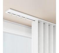 IRUGS Riel De Cortina Ultrafino, Rieles De Techo para Divisor De Ambientes, Curvas De 90°, Guía Cortina Curva con Rodillos Silenciosos(A-Ceiling Mount,410cm/13.5ft)