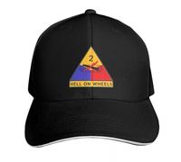 IRUHHGU 2ª División Blindada 'Hell on Wheels' (Ejército de los Estados Unidos) Gorra de béisbol Moda Gorras de Playa Divertidas Gorras de Rugby Gorras de Hombre Mujer
