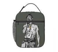 IRUHHGU Bolsa de Almuerzo Personalizada 2Pac Rapper Tupac para Mujeres Enfriador térmico Aislado Bento Box Office Picnic Travel Resuable Tote Bags