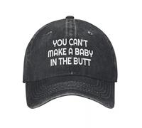 IRUHHGU Gorra de béisbol Impresa para Hombres y Mujeres No Puedes Hacer un bebé en el Trasero Gorra Ajustable de Camionero Gorra de béisbol Snapback