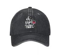 IRUHHGU Gorra de béisbol Impresa para Hombres y Mujeres Oh Sip It's A Girls Trip Ajustable Gorra de Béisbol Gorra Snapback