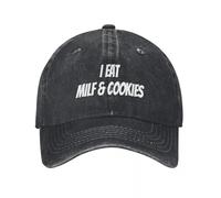 IRUHHGU Gorra de béisbol Impresa Unisex I Eat Milf and Cookies Gorra de Camionero Ajustable Gorra de béisbol Snapback