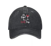 IRUHHGU Gorra de béisbol Impresa Unisex Oh Sip It's A Girls Trip Gorra Ajustable de Camionero Gorra de béisbol Snapback