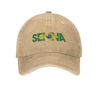 IRUHHGU Gorra de béisbol Retro Senna con Bandera brasileña para Hombres y Mujeres Gorra de Mezclilla Ayrton Brasil Actividades al Aire Libre Ajuste Ajustable Gorras Sombrero