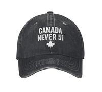 IRUHHGU Gorra de béisbol Vintage de la Bandera del Estado de Canadá Nunca 51 para Hombres y Mujeres Gorra de Mezclilla desgastada con Cierre rápido para Exteriores Ajuste Ajustable