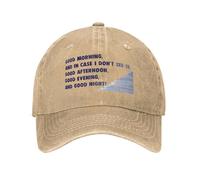 IRUHHGU Gorras de béisbol Good Morning de The Truman Show para Hombres y Mujeres Gorra de Sol de algodón Desgastado Película de los 90 Gorras Ajustables al Aire Libre