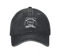 IRUHHGU Hombres Mujeres Leyendas Nacieron En 1965 Envejecido a la Perfección Gorra de béisbol Impresa Gorra Ajustable de papá Camionero Gorra de béisbol Snapback