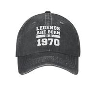 IRUHHGU Moda Personalizada Unisex Algodón Leyendas Nacieron en 1970 Regalo de cumpleaños Gorra de béisbol Adulto Ajustable Papá Sombrero Mujeres Hombres Al Aire Libre