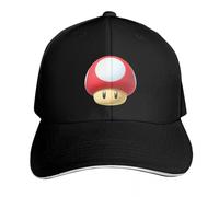 IRUHHGU Pegatina de Hongo Rojo Gorra de béisbol de Moda para Hombres de Gran tamaño Cosplay para Mujeres Hombres
