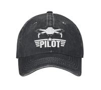 IRUHHGU Piloto de Drone para Cuadricóptero Hombres Mujeres Gorras de Béisbol FPV Racing Pilot Sombreros Lavados Desgastados Vintage Regalo de Viaje al Aire Libre Gorra de Sol