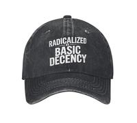 IRUHHGU Radicalizado por la Decencia Básica Social Democracia Sarcástico Gorras de Béisbol Desgastadas Lavadas para Hombres Sombreros Gorra