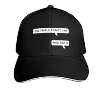 IRUHHGU Tomaré una Papa frita y me la comeré - Gorra de béisbol con Burbujas de diálogo de píxeles Hombre para el Sol Rave Beach Outing Mujeres Hombres