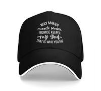IRURYSHH Way Maker Miracle Worker (2) Duradero para Todas Las Estaciones Gorra de Hombre para Hombres Gorra de béisbol para Hombres