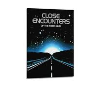 IRUWQUP Póster de encuentros cercanos de la tercera especie para pared, lienzo estético de música y películas, pintura decorativa para sala de estar, dormitorio, 30 x 45 cm, estilo marco