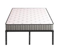 IRVINAW Marco de cama doble de 135 x 190 cm, de metal, para cama juvenil, cama de invitados, moderna para dormitorio, habitación de invitados y dormitorios con base antideslizante en la parte inferior
