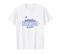 Irving Texas City en Estados Unidos Camiseta gráfica económica, Hombre, Blanco, M