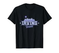 Irving Texas City en Estados Unidos Camiseta gráfica económica, Hombre, Negro, M