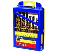 IRWIN 10502603 - Juego serie Titanium, 19 uds. en estuche de metal: 1.0 - 10.0 mm en incrementos de 0.5 mm