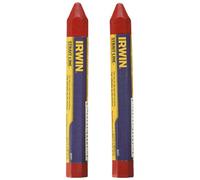 IRWIN 666012 - Lápiz de cera rojo, 2 uds. en cartón