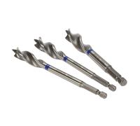 Irwin Azul Groove Madera Potencia Brocas Juego,3 Piezas 14 16 & 18mm IRW10507720