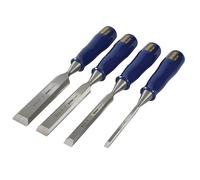 Irwin Marples M444 Borde Biselado Cincel Azul Chip Mango Juego, 4 Pieza MAR444S4