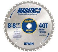 IRWIN Tools MARATHON - Hoja circular de carburo para mesa/inglete, 8 1/4 pulgadas, inglete universal 40T y (14053)