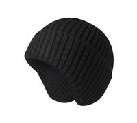 Irzaki Gorro de invierno cálido con orejeras para hombres y mujeres, Negro , Talla única