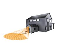 Steinel Detector de movimiento negro IS 1, interior y exterior, detector de movimiento de 120°, alcance de 10 m, montado en superficie y empotrado, IP54, (largo x ancho x alto) 120 x 80 x 50 mm