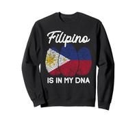 Is In My DNA Funny Filipino Filipinas Bandera Huella Dactilar Sudadera