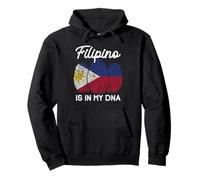 Is In My DNA Funny Filipino Filipinas Bandera Huella Dactilar Sudadera con Capucha