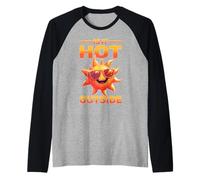 Is It Hot Outside Snack Movie Popcorn Joke - Camiseta Manga Raglan