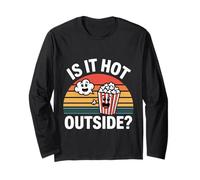 Is It Hot Outside Snack Movie Popcorn Joke - Manga Larga