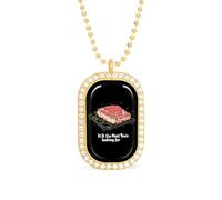 Is It Meat Youre Looking for - Collar ajustable para mujer, colgante de cadena de joyería para viajes y fiestas, talla única, Metal