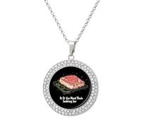 Is It Meat Youre Looking for Collar para mujer, colgante de joyería ajustable para mamá, esposa, novia, talla única, Metal