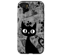 Is It Skills or Luck Grey Vamos a Jugar Algunas Cartas Gato Negro Carcasa para iPhone SE (2020) / 7/8