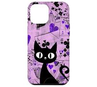 Is It Skills or Luck Purple Vamos a Jugar Algunas Cartas Gato Negro Carcasa para iPhone 12 Pro MAX