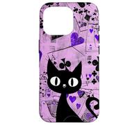 Is It Skills or Luck Purple Vamos a Jugar Algunas Cartas Gato Negro Carcasa para iPhone 16 Pro