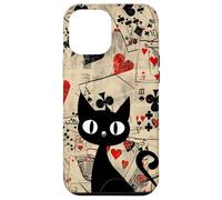 Is It Skills or Luck Retro Let's Play Some Cards Black Cat Carcasa para iPhone 12 Pro MAX