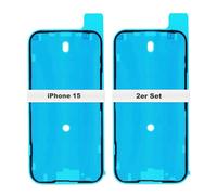 IS-TECK Juego de 2 adhesivos de repuesto para iPhone 15 para pantalla y carcasa de marco de junta, pegatinas LCD impermeables