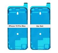 IS-TECK Juego de 2 adhesivos de repuesto para iPhone 15 Pro Max para pantalla y carcasa de marco de junta, adhesivos LCD, impermeabilización