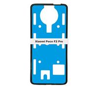 IS-TECK Tapa de batería adhesiva compatible con Xiaomi Poco F2 Pro cinta adhesiva junta tira lámina trasera cubierta