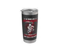Is There Life After Death Touch My Daughter Dad Fathers Day Vaso térmico de acero inoxidable de doble pared
