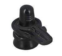 IS4A Marble Shiva Lingam Shiv Ling Idol Murti Shivling (Negro, pequeño)