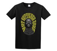 Isaac Hayes Hot Buttered Soul T-Shirt Graphic tee Printed Top Mens Black Shirt M