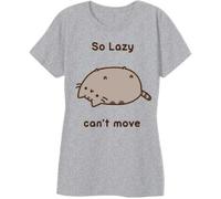 Isaac Morris Pusheen Cat - So Lazy no Puede Mover Junior - Camiseta