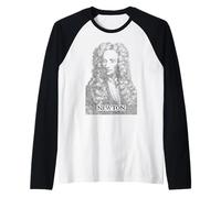 Isaac Newton Principia Funny Physics Book Texto Retrato Camiseta Manga Raglan