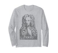 Isaac Newton Principia Funny Physics Book Texto Retrato Manga Larga